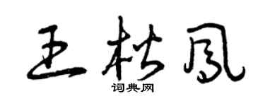 曾慶福王楷鳳草書個性簽名怎么寫