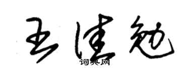 朱錫榮王佳勉草書個性簽名怎么寫