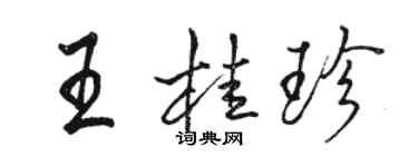 駱恆光王桂珍行書個性簽名怎么寫