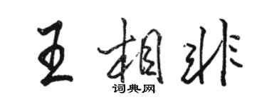 駱恆光王相非行書個性簽名怎么寫