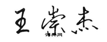 駱恆光王崇傑行書個性簽名怎么寫