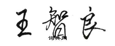 駱恆光王智良行書個性簽名怎么寫