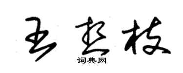 朱錫榮王想枝草書個性簽名怎么寫