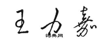 駱恆光王力嘉草書個性簽名怎么寫