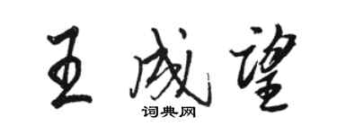 駱恆光王成望行書個性簽名怎么寫