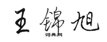 駱恆光王錦旭行書個性簽名怎么寫