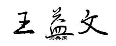 曾慶福王益文行書個性簽名怎么寫