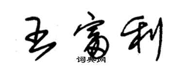 朱錫榮王富利草書個性簽名怎么寫