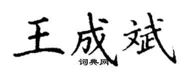 丁謙王成斌楷書個性簽名怎么寫