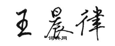 駱恆光王晨律行書個性簽名怎么寫