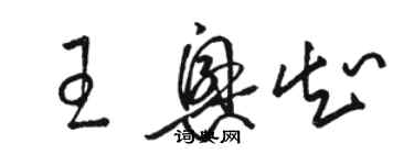 駱恆光王興知草書個性簽名怎么寫