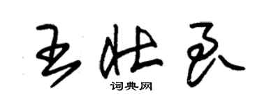 朱錫榮王壯良草書個性簽名怎么寫