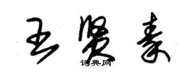 朱錫榮王賢秦草書個性簽名怎么寫