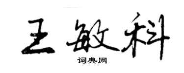 曾慶福王敏科行書個性簽名怎么寫