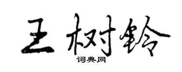 曾慶福王樹鈴行書個性簽名怎么寫