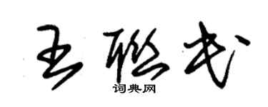 朱錫榮王聯民草書個性簽名怎么寫