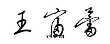 梁錦英王富蕾草書個性簽名怎么寫