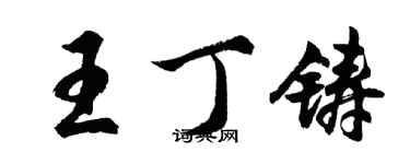 胡問遂王丁鑄行書個性簽名怎么寫