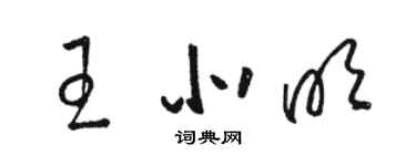 駱恆光王北明草書個性簽名怎么寫