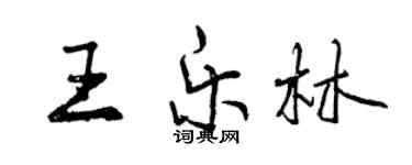曾慶福王樂林行書個性簽名怎么寫