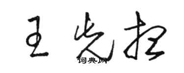 駱恆光王先想草書個性簽名怎么寫