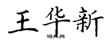 丁謙王華新楷書個性簽名怎么寫