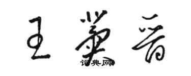 駱恆光王冀晉草書個性簽名怎么寫