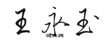 駱恆光王永玉行書個性簽名怎么寫