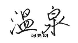 駱恆光溫泉行書個性簽名怎么寫