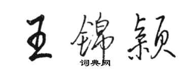 駱恆光王錦穎行書個性簽名怎么寫