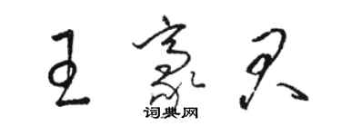 駱恆光王豪君草書個性簽名怎么寫