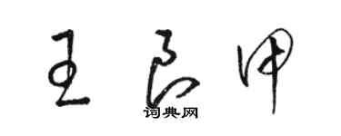 駱恆光王良甲草書個性簽名怎么寫