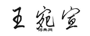 駱恆光王宛宣行書個性簽名怎么寫