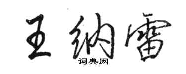 駱恆光王納雷行書個性簽名怎么寫