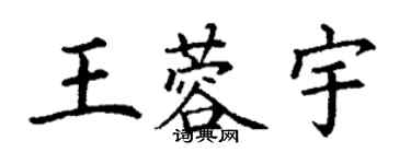 丁謙王蓉宇楷書個性簽名怎么寫