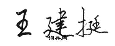 駱恆光王建挺行書個性簽名怎么寫