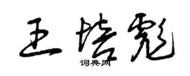 曾慶福王培彪草書個性簽名怎么寫