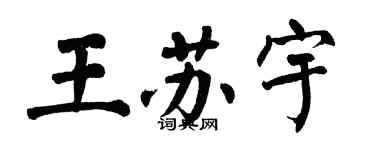 翁闓運王蘇宇楷書個性簽名怎么寫