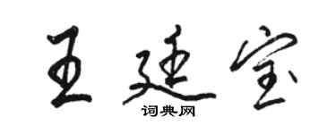 駱恆光王廷寶行書個性簽名怎么寫