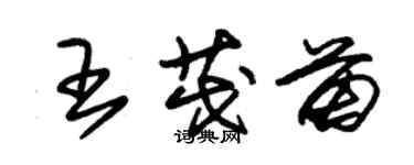 朱錫榮王茂苗草書個性簽名怎么寫