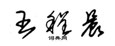 朱錫榮王程晨草書個性簽名怎么寫