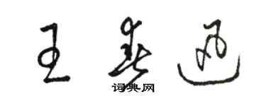 駱恆光王春迅草書個性簽名怎么寫