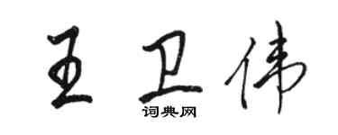 駱恆光王衛偉行書個性簽名怎么寫