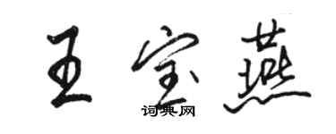 駱恆光王寶燕行書個性簽名怎么寫