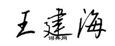 王正良王建海行書個性簽名怎么寫