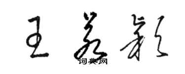 駱恆光王若穎草書個性簽名怎么寫