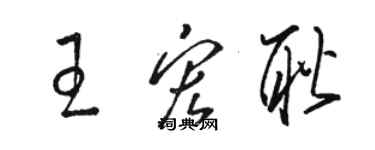 駱恆光王宏耿草書個性簽名怎么寫