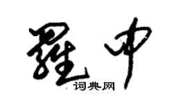 朱錫榮羅中草書個性簽名怎么寫