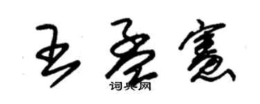 朱錫榮王孟憲草書個性簽名怎么寫