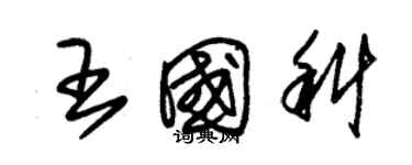 朱錫榮王國科草書個性簽名怎么寫